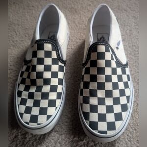 Vans Black & White Checkerboard Slip-On Shoes